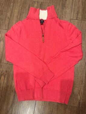 J. Crew Men’s Red half  Zip-Neck Sweater